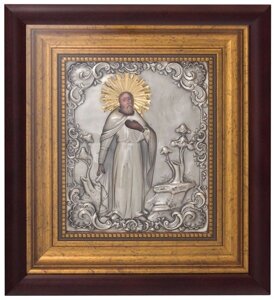 Ікона "Святий Сергій Радонезький" зі срібла