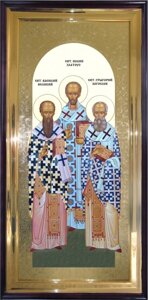 Храмова ікона Три Святителя 120х60 см в Києві от компании Иконная лавка