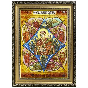 Икона из янтаря Неопалимая Купина 15x20 см