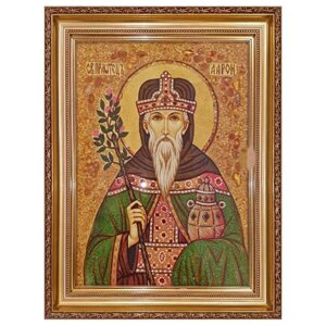 Икона из янтаря "Святой праотец Аарон" 15x20 см