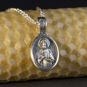 Срібна підвіска з зображенням Преподобного Іова, ігумена і чудотворця Почаївського