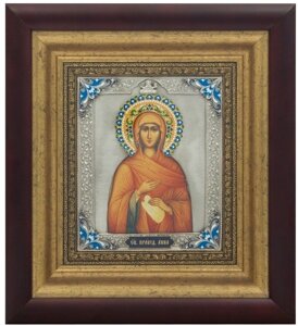 Ікона "Свята праведна Анна" зі срібла в Києві от компании Иконная лавка