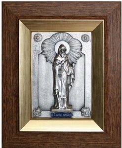 Ікона "Святий преподобний Антоній Печерський" зі срібла з емаллю