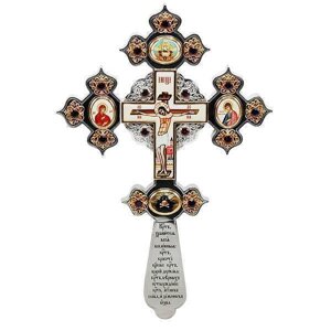 Хрест латунний напрестольний з принтами