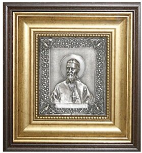Ікона "Іоанн Кронштадтський" зі срібла