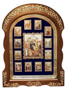 Ікона латунна настінна "Двунадесяті свята"