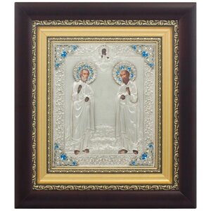 Ікона "Святі Петро і Павло" зі срібла в Києві от компании Иконная лавка