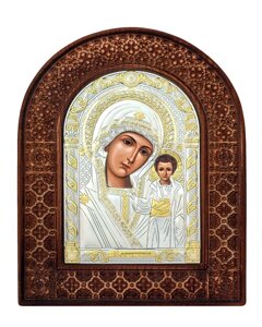 Грецька ікона в різьбленій рамі "Богородиця Казанська"