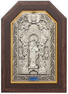 Ікона "Святий преподобний Антоній Печерський" зі срібла