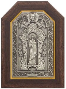 Ікона "Святий апостол Іоанн" зі срібла з чорнінням в Києві от компании Иконная лавка
