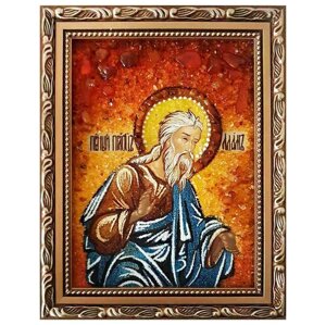 Янтарна ікона Святої Адам Праотець 15x20 см
