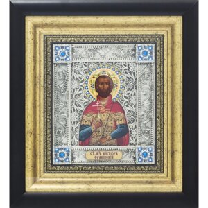 Ікона "Святий мученик Віктор Фракійський" зі срібла