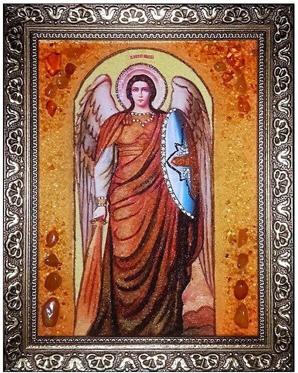Ікона з бурштину Святий Архангел Михаїл 15x20 см - відгуки
