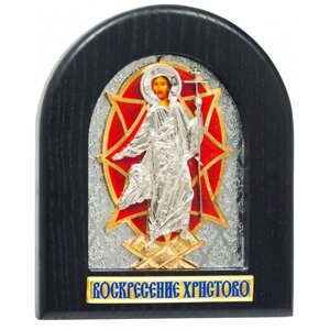 Ікона "Воскресіння Христове" зі срібла настільна в Києві от компании Иконная лавка