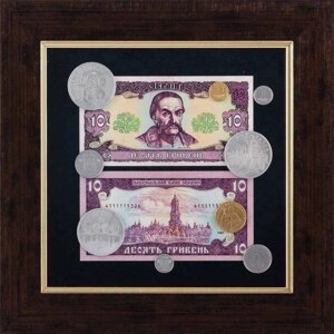 Колаж "Історія України в купюрах і монетах" в Києві від компанії Магазин православных товаров