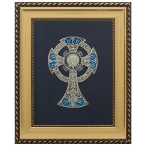 Ікона "Сканний хрест" зі срібла з емалями в Києві от компании Иконная лавка