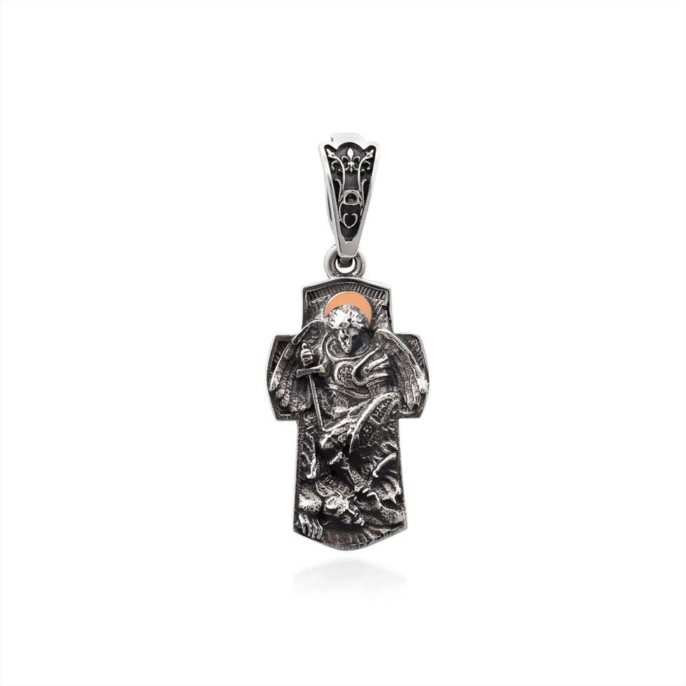 Підвіска срібна "Архангел Михаїл" без родію від компанії Іконна лавка - фото 1