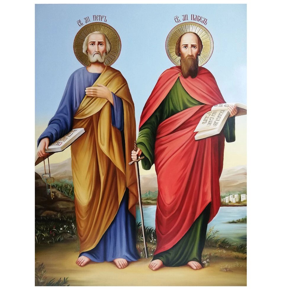 Писана ікона "Святі апостоли Петро і Павло" від компанії Іконна лавка - фото 1