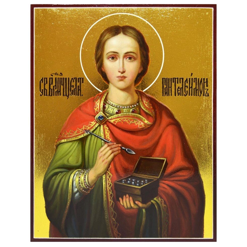Писана ікона "Святий великомученик Пантелеймон" від компанії Іконна лавка - фото 1