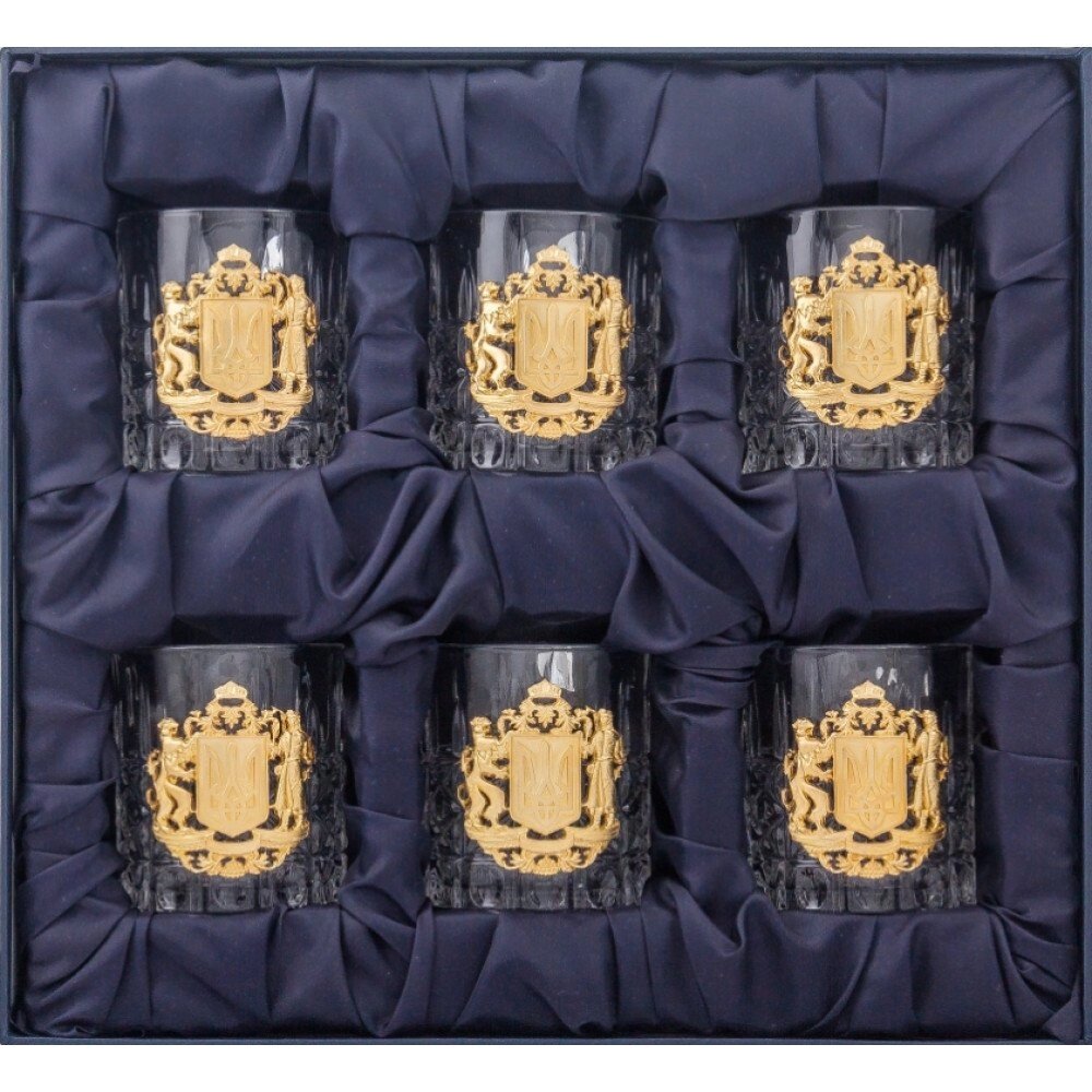 Подарунковий набір склянок в позолоті від компанії Іконна лавка - фото 1