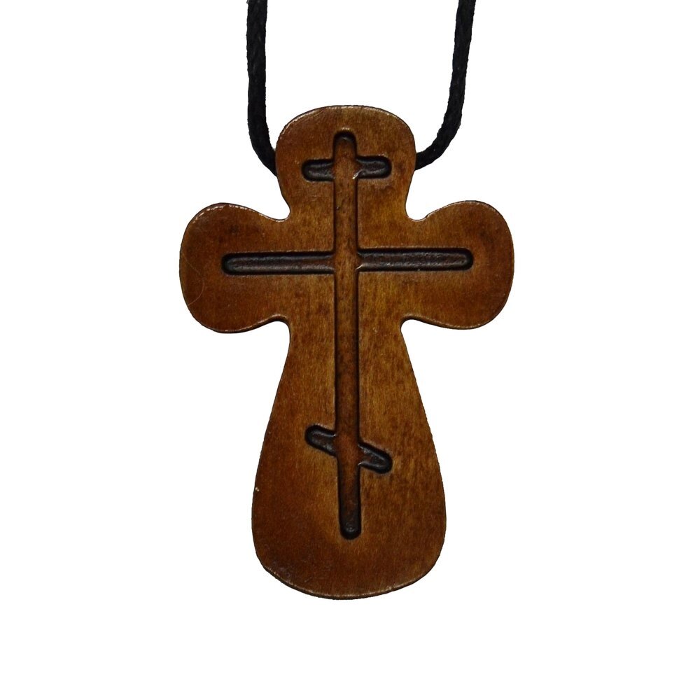 Православний дерев'яний хрестик від компанії Іконна лавка - фото 1