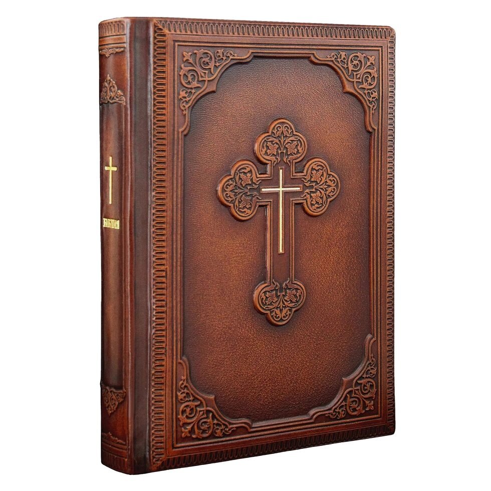 Шкіряна книга "Біблія" 160х230мм від компанії Іконна лавка - фото 1