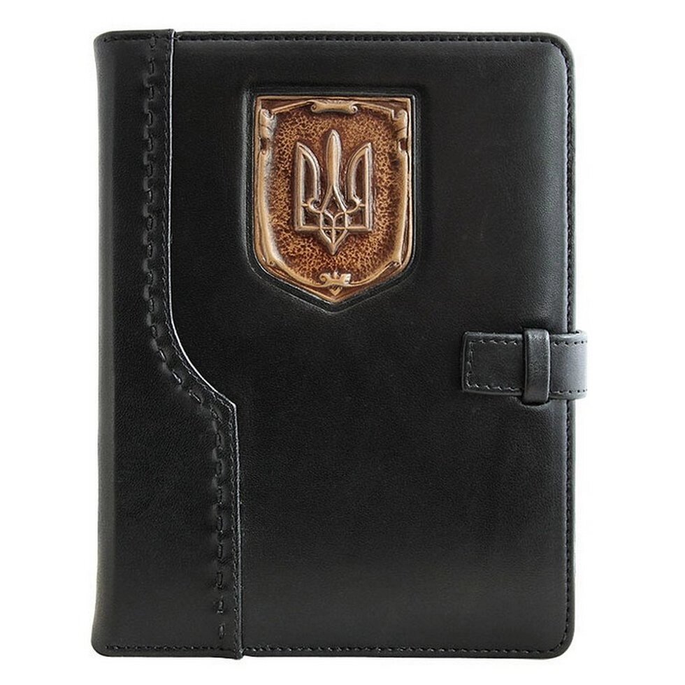 Шкіряний щоденник "Герб України" коричневий від компанії Іконна лавка - фото 1