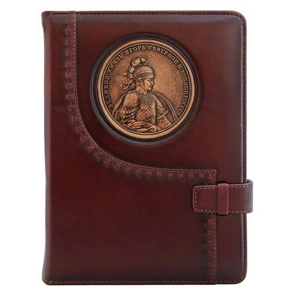 Шкіряний щоденник "Князь Ігор" коричневий від компанії Іконна лавка - фото 1