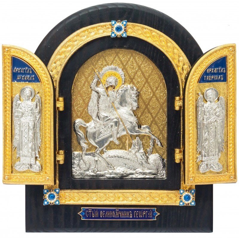 Складення зі срібла "Святий великомученик Георгій" від компанії Іконна лавка - фото 1