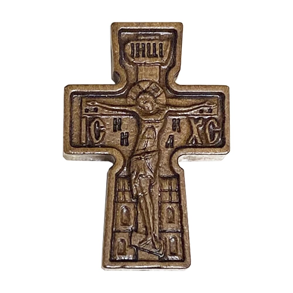 Скульптурний дерев'яний хрест від компанії Іконна лавка - фото 1
