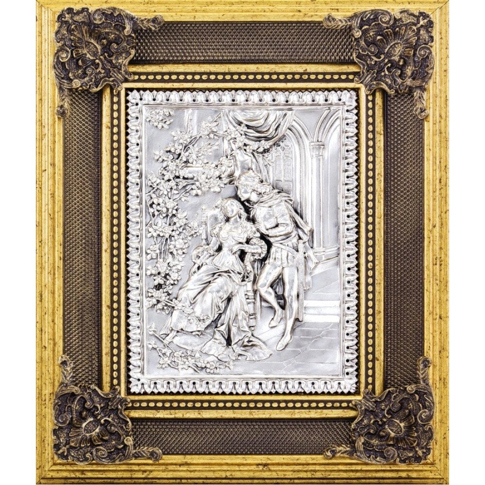 Срібна картина "Ромео і Джульєтта" від компанії Іконна лавка - фото 1