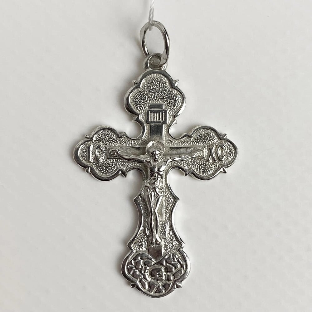 Срібний хрест Кр09а від компанії Іконна лавка - фото 1