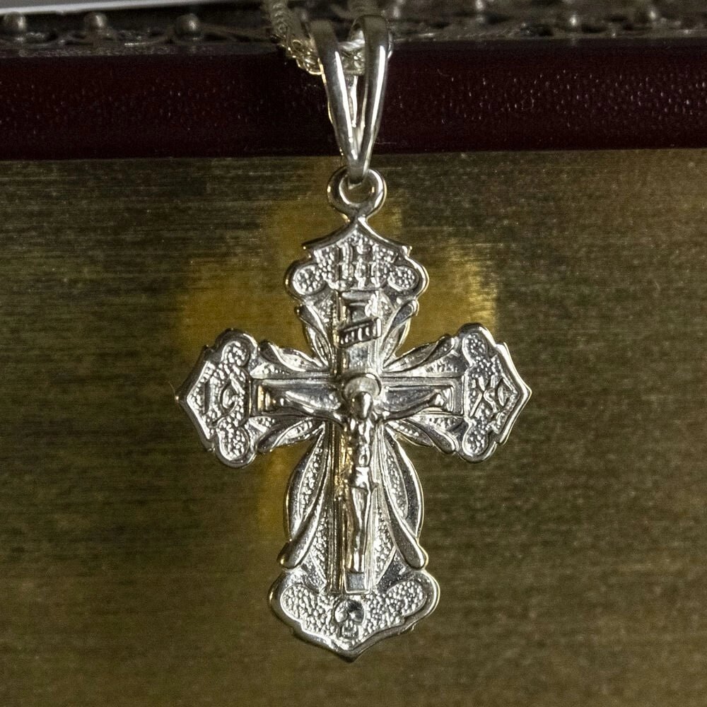 Срібний хрестик Кр102 від компанії Іконна лавка - фото 1