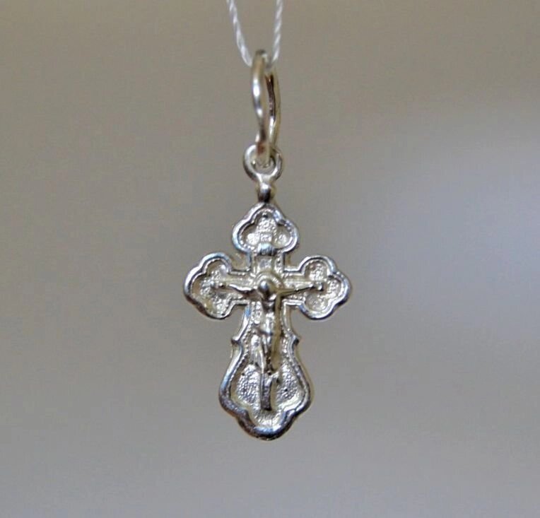 Срібний хрестик Кр105 від компанії Іконна лавка - фото 1