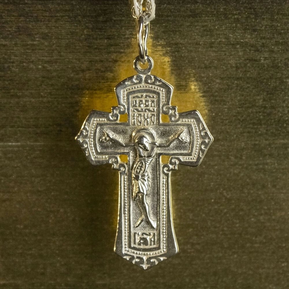 Срібний хрестик Кр107 від компанії Іконна лавка - фото 1