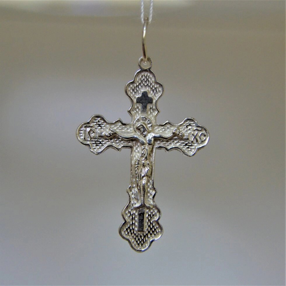 Срібний хрестик Кр112 від компанії Іконна лавка - фото 1