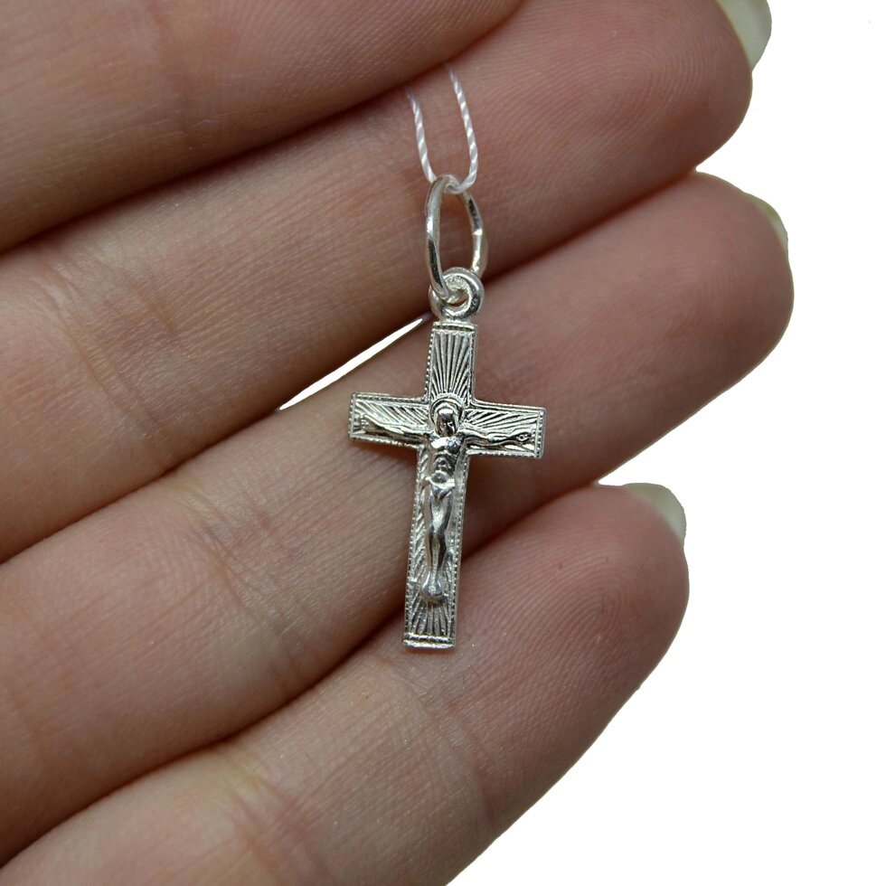 Срібний хрестик Кр11 від компанії Іконна лавка - фото 1