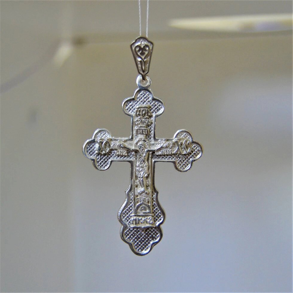 Срібний хрестик Кр126 від компанії Іконна лавка - фото 1