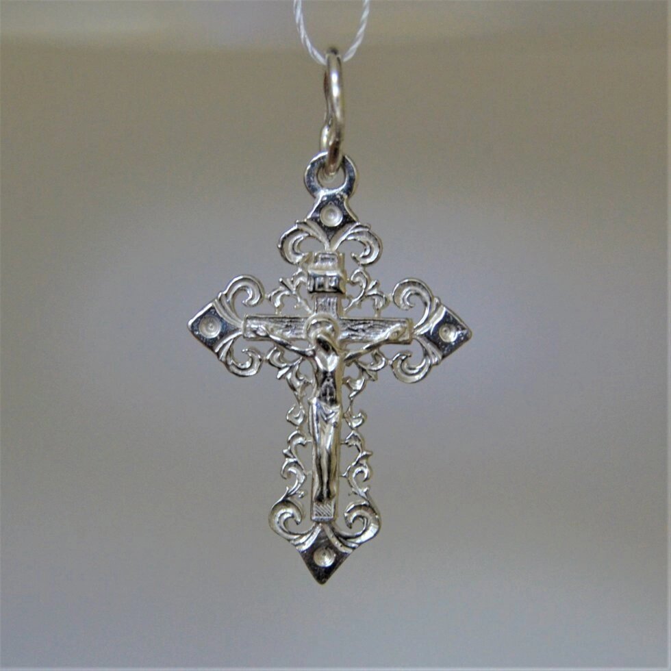 Срібний хрестик Кр139 від компанії Іконна лавка - фото 1
