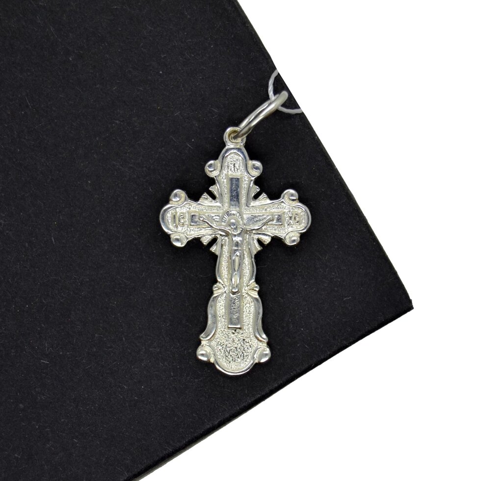 Срібний хрестик Кр13 від компанії Іконна лавка - фото 1