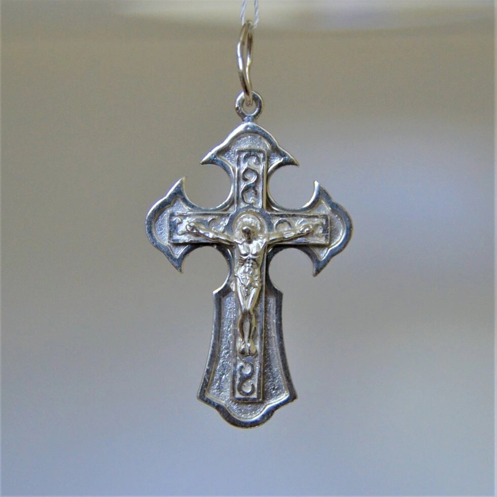 Срібний хрестик Кр141 від компанії Іконна лавка - фото 1