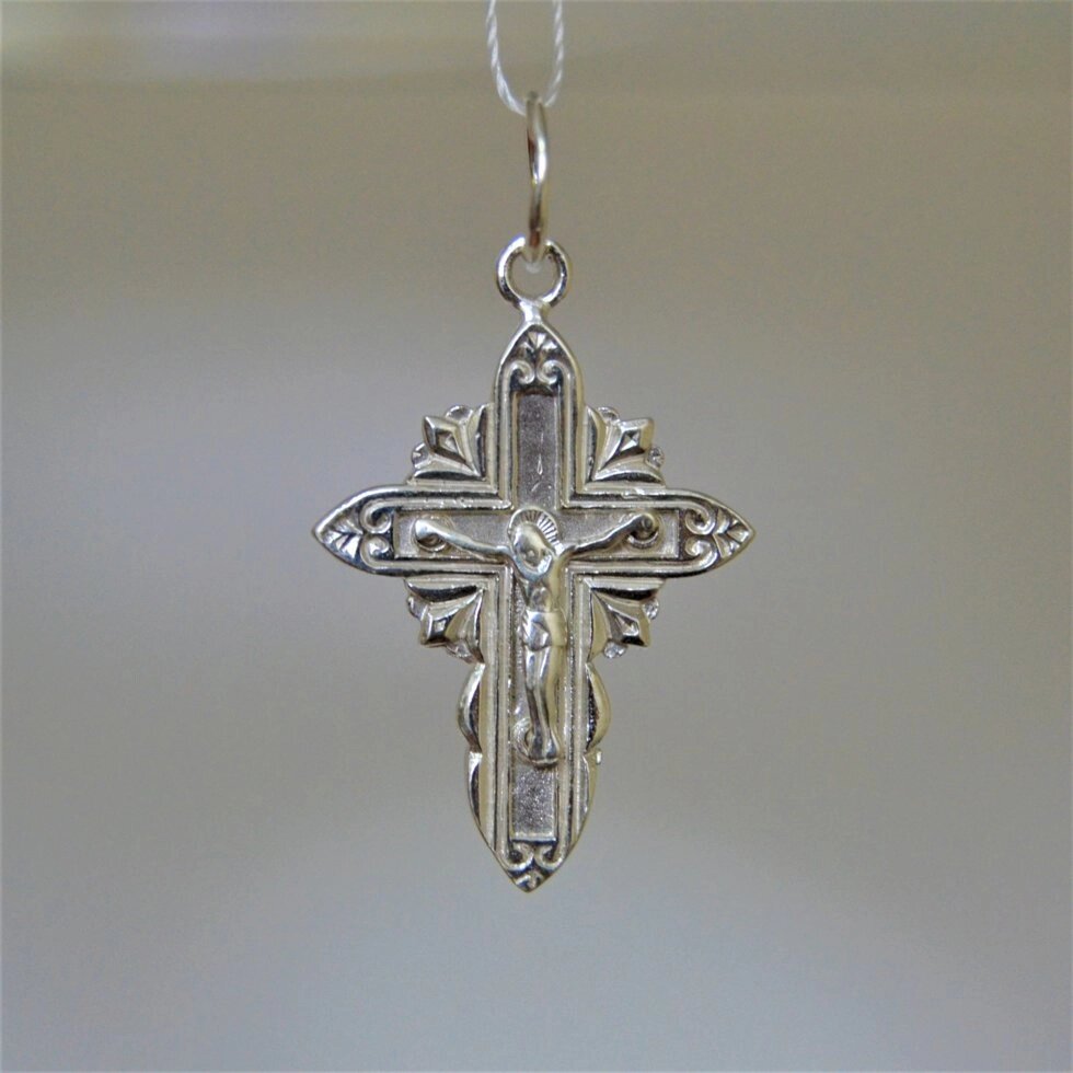 Срібний хрестик Кр147 від компанії Іконна лавка - фото 1