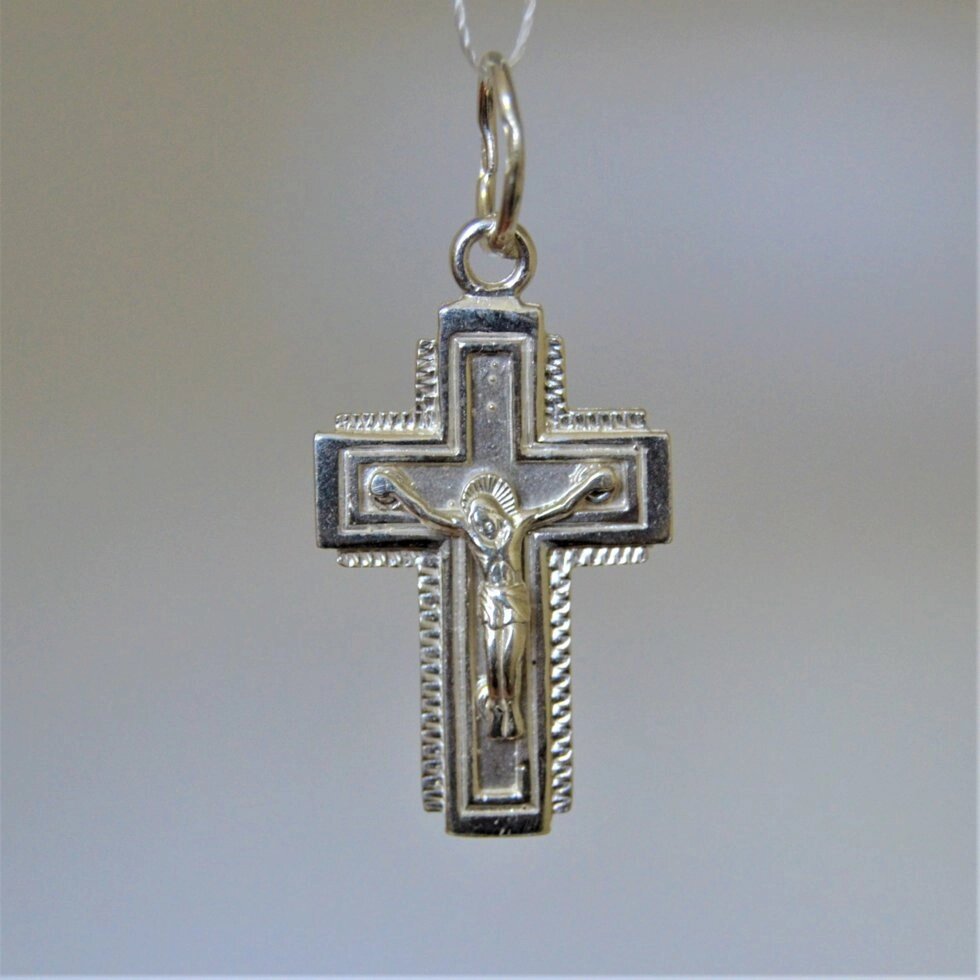 Срібний хрестик Кр148 від компанії Іконна лавка - фото 1