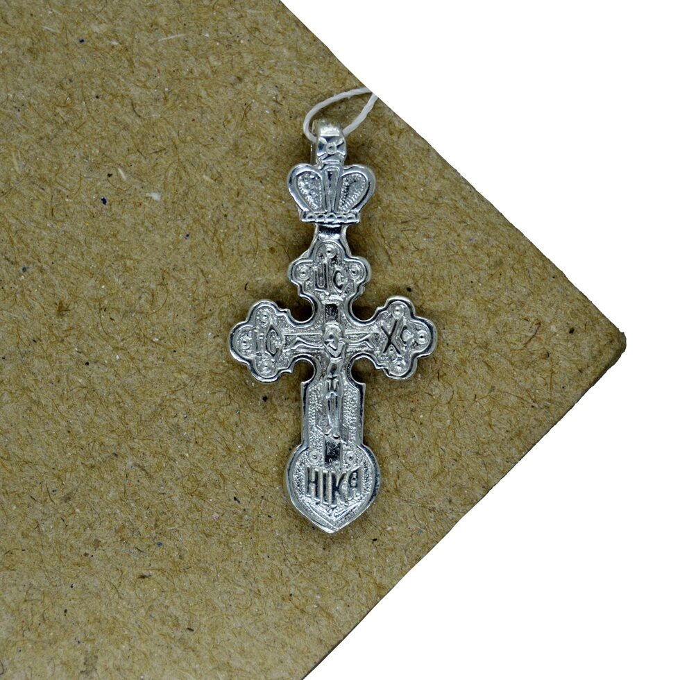 Срібний хрестик Кр14 від компанії Іконна лавка - фото 1