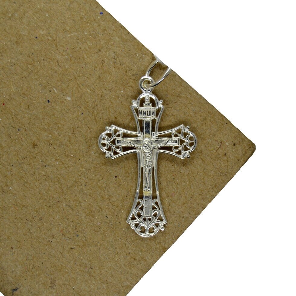 Срібний хрестик Кр171 від компанії Іконна лавка - фото 1