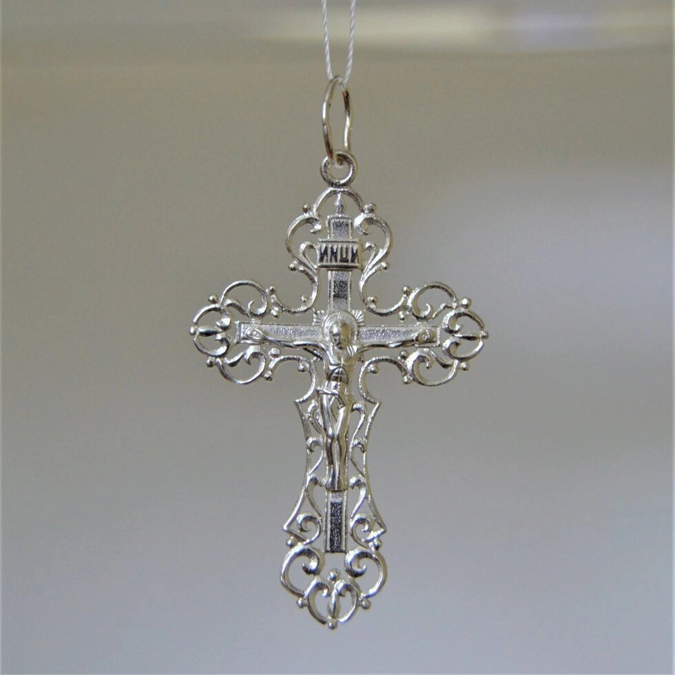 Срібний хрестик Кр172 від компанії Іконна лавка - фото 1