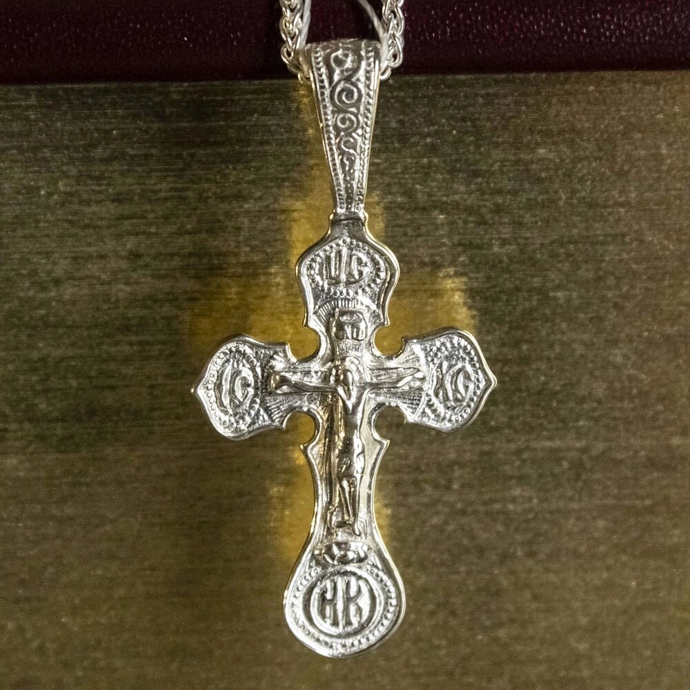 Срібний хрестик Кр176 від компанії Іконна лавка - фото 1
