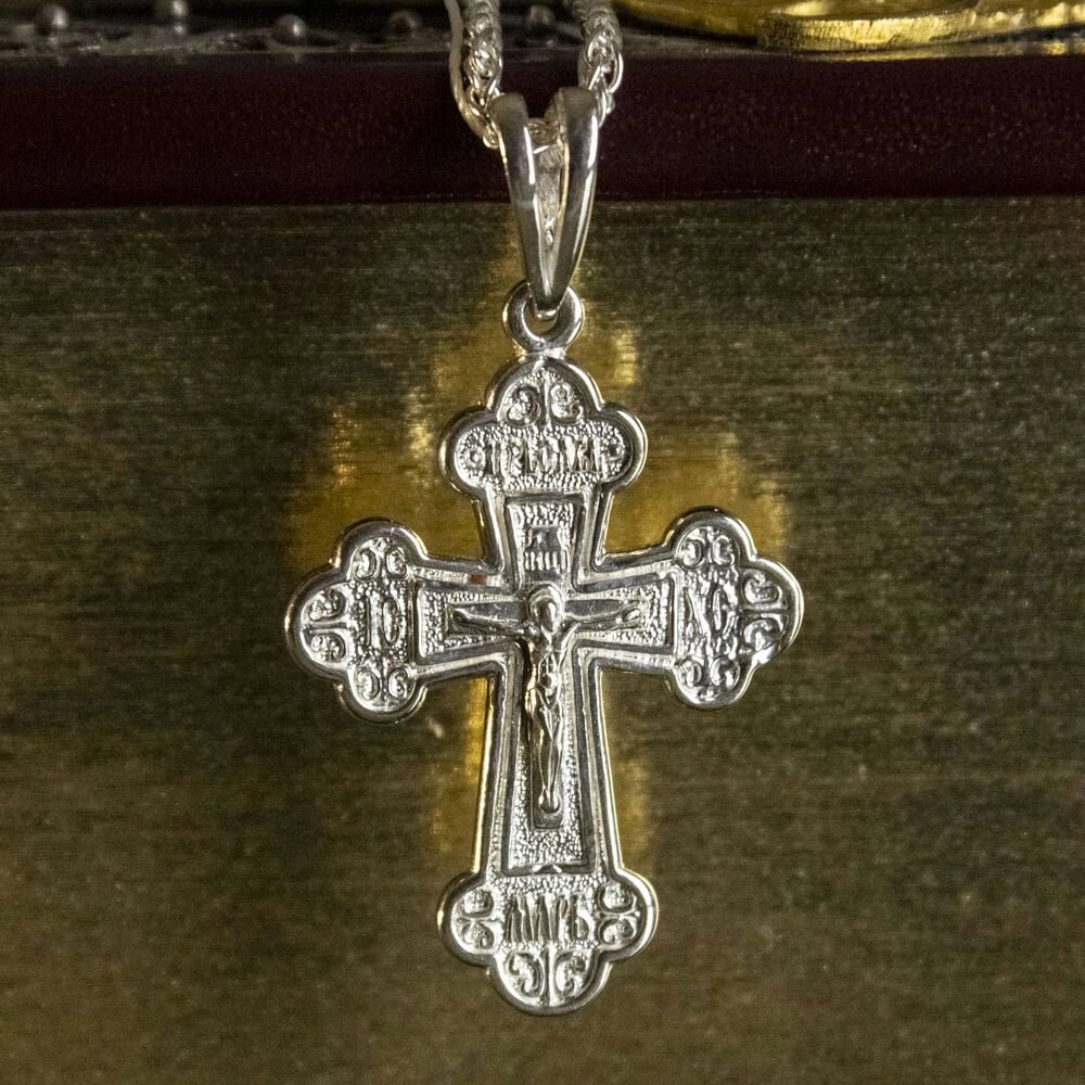 Срібний хрестик Кр186 від компанії Іконна лавка - фото 1