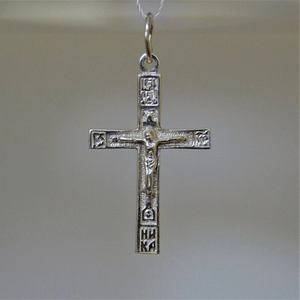 Срібний хрестик Кр205 від компанії Іконна лавка - фото 1