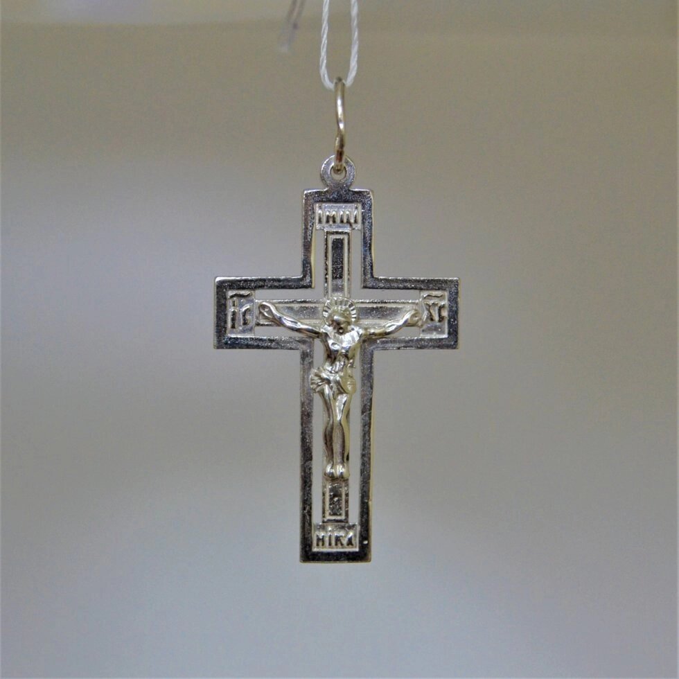 Срібний хрестик Кр218 від компанії Іконна лавка - фото 1